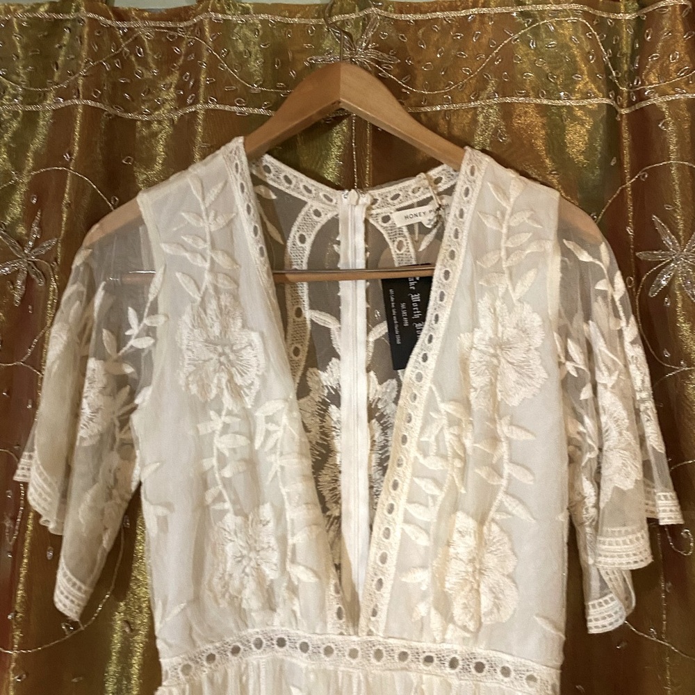 A beautiful white dress.